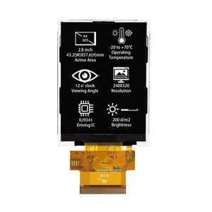 PV028000YX50D 2.8인치 TFT 정전식 디스플레이 터치 LCD 스크린 50핀 240X320 TFT LCD 모듈 OEM 및 ODM - Product Image 1