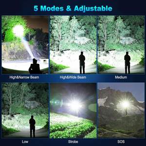 Linterna LED de Aluminio Recargable por USB con Electrochoque, 20000 Lúmenes, IP66, Precio Sorpresa al por Mayor, China - Product Image 4