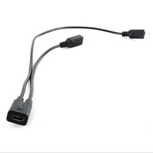 Micro Usb <b>Splitter</b> <b>Cable</b> 2 Male To 1 Female Adapter For Phone Tablet Charging Data Transfer USB 2.0 Hub Connector - Product Image 2