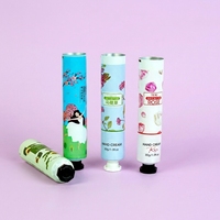 Tubes cosmétiques en aluminium-plastique personnalisés avec impression UV offset, bouchon à vis 12,7-35 mm, 35 ml, type compressible, emballage vide pour crème pour les mains