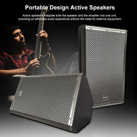 INSIGAI Système Amplificateur de Haut-Parleur Large Bande, Scène Extérieure DJ, 1000W 2000W, Haut-parleurs Professionnels Actifs Amplifiés 12 15 Pouces