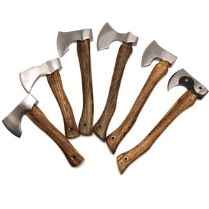 Ascia Multiuso per Giardinaggio, Taglio, Spaccatura, Escursionismo, Artigianato, Campeggio con Manico in <span class=keywords><strong>Legno</strong></span> - Product Image 1