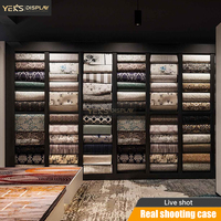 Factory Direct Modern Metal Freestanding Tiered Carpet Display Rack Commercial Multi-Style Sample Stand Showroom Exhibition