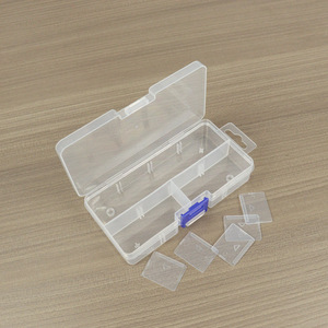 Transparent 8-Compartment <b>Storage</b> <b>Box</b> For Jewelry Beads Fishing Gear <b>Small</b> Size 13.7x6.8x2.7cm With Lid And Dividers - Product Image 1
