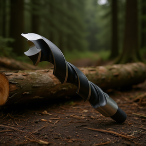 Broca para madera de acero al cromo vanadio con estría espiral para perforar troncos - Product Image 3