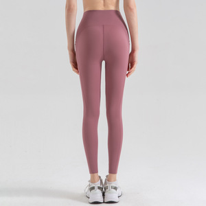 Pantalones de Yoga sin línea T de retazos de cintura alta para mujer, mallas de sensación desnuda de nuevo estilo con bolsillos, mallas de Yoga para mujer - Product Image 6