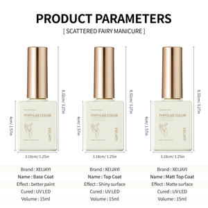 XEIJAYI Nouveaux Fournisseurs Marque Privée Base et Top Coat Mat Effet <span class=keywords><strong>Diamant</strong></span> Gel UV Longue Durée Usage Professionnel Salon DIY Vente en Gros Usine - Product Image 5
