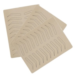 Beige Grey Inkless PMU <b>Practice</b> Skin Rubber Eyebrow Pattern <b>Pad</b> A4 Small Size Microblading - Product Image 5