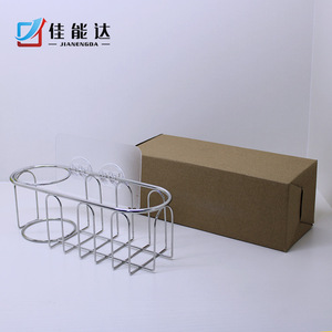 Jianengda 304 Stainless Steel Sink Sponge Basket Oval Hanging Storage Rack For Cleaning Cloths And Brushes - Product Image 2
