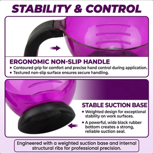 Ciotola Trasparente per Miscelare Colori per <span class=keywords><strong>Capelli</strong></span> con Base a Ventosa, Ciotola Professionale per Tinture con Manico Antiscivolo per Coloristi Esperti - Product Image 4