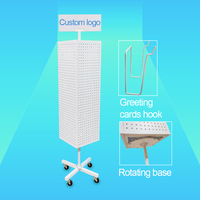 Présentoir de chaussettes rotatives Fanghua Metal Pegboard 360 avec roulettes