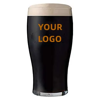 Hot sale marketing gift items promotion High white OEM/ODM custom logo pint beer glass