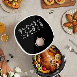 Luftfritteuse ohne Ölofen LED-Touchscreen elektrische Tieffritteuse 1350 W Antihaftkorb Küche Kochen Braten