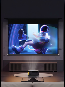 Pantalla de Proyección de 133 Pulgadas con Motor Empotrado en el Techo, con Tela de Fibra de Vidrio Gris para Disfrutar de Películas en Casa - Product Image 2
