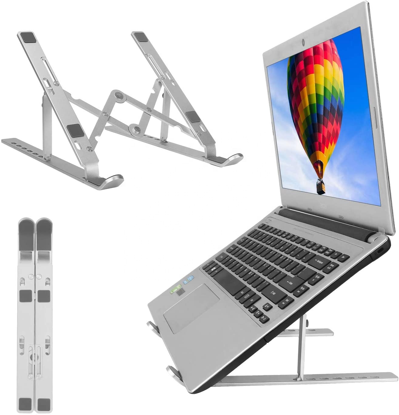 Алюминиевый складной держатель для ноутбука с 6 углами, регулируемый кронштейн, эргономичная Нескользящая Складная подставка для мобильного телефона