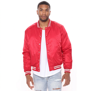 Baseball Satin Varsity Jacket Vintage Varsity Style Fashion Bomber <b>Men</b> Women Plus Size <b>Men's</b> Polyester Jacket with Satin Lining - Product Image 1