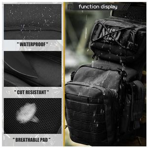 Sac de jambe multifonctionnel avec sangle de fixation, sac banane étanche pour sports de plein air et moto - Product Image 5