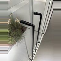 Paroi de douche FUSA Architectural en acier inoxydable 304 pour cabine de douche, 2 coulissantes, 2 fixes, verre trempé de 6 mm