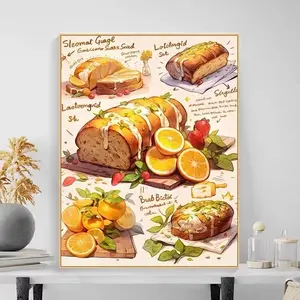 Painting By Numbers Food Toast Drawing On Canvas HandPainted Art Gift DIY Picture Paint By Number Kits Oil Painting