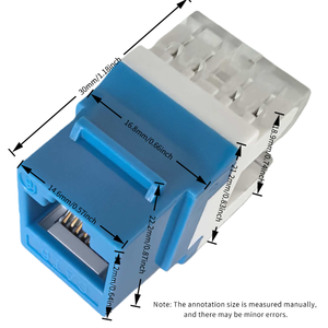 Cat6 UTP Keystone <span class=keywords><strong>Jack</strong></span> <span class=keywords><strong>RJ45</strong></span> 180 độ nhiều mô-đun màu cho mạng Patch Panel - Product Image 6