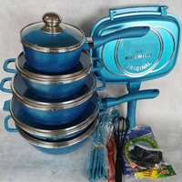 Ensemble Grossiste de Casseroles et Poêles avec Poêles à Frire, 23 Pièces, Antiadhésif en Granit, Ustensiles de Cuisine en Aluminium