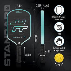 USAPA Approuvé 16mm Matte <span class=keywords><strong>Pickleball</strong></span> Paddle Factory Direct Carbon Fiber T700 <span class=keywords><strong>Raquette</strong></span> en fibre de verre pour la formation Divertissement Gen3 - Product Image 4