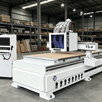 Routeur CNC automatique à quatre broches R-TUP TS-4, haute précision pour la production de meubles en panneaux MDF et OSB, armoires et placards