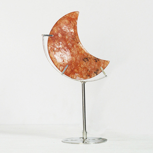 <span class=keywords><strong>Pierre</strong></span> Naturelle Fluorite Cristal Sculpture Stand <span class=keywords><strong>Lune</strong></span> Naturel Sculpté À La Main Mousse Agate Lunes Cristal Pour La Décoration - Product Image 4