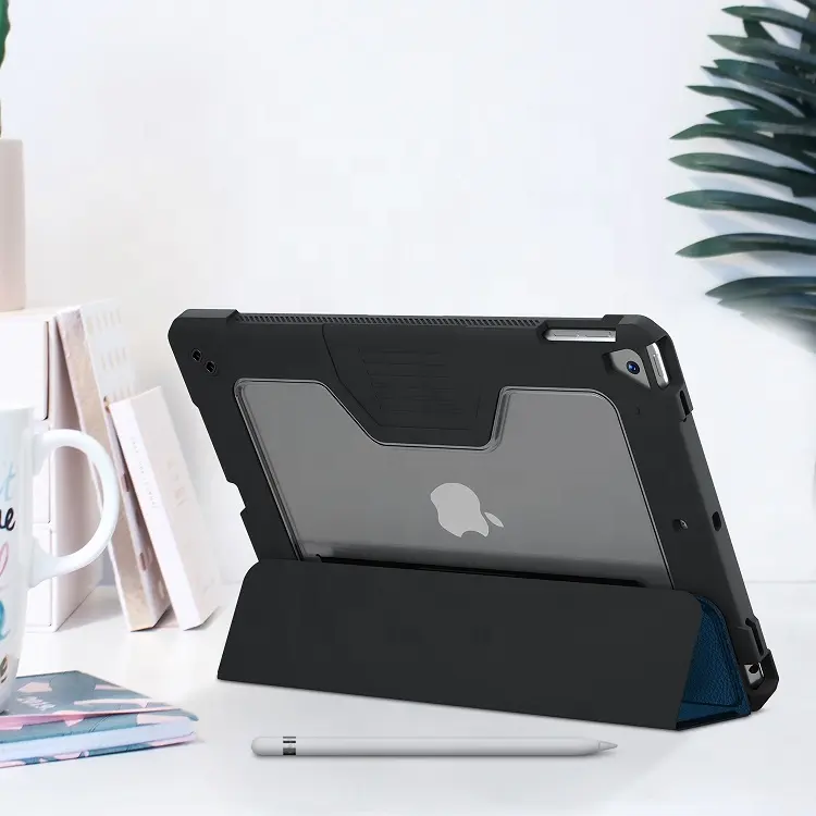 Funda de cuero para ordenador portátil, cubierta anticaída para Apple iPad 10,2