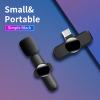 Enregistrement sans fil Microphone Lavalier Plug Play Clip Microphone sans fil adapté aux appareils photo iphone Dslr Rode Wireless Go