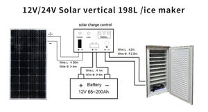 100L 12 V DC שמש דלת אחת מקרר מקרר עם 100 W פנל סולארי 100Ah סוללה - Product Image 6