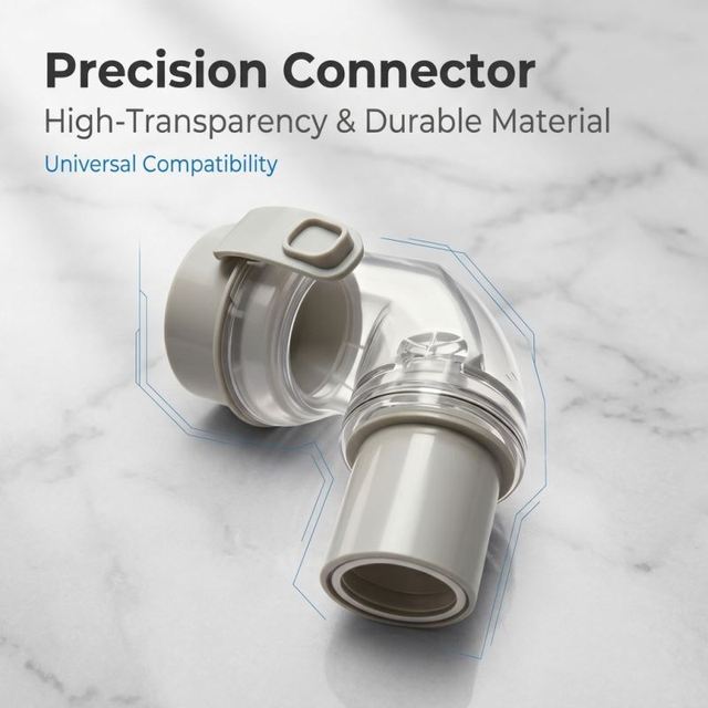 CPAP Mask Elbow Connector Breathing Mask Rotating Elbow Joint Mask Tubing Connection Adapter