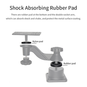 Vinmounts 6-Inch Aluminum Alloy Stainless Steel 360 Adjustable Eco-Friendly Fish Finder Swivel Arm Mount Black for Ocean Boat - Product Image 3