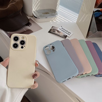 Funda para Teléfono Móvil Color Macaron para iPhone 11 12 13 14 15 16 Pro Max, Carcasa Protectora de TPU a Prueba de Golpes con Protección para la Cámara