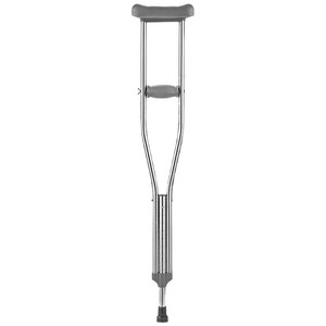 Bâton de marche en acier inoxydable réglable, béquille sous-aisselle antidérapante, béquilles doubles épaissies pour personnes âgées, tailles grande, moyenne et petite - Product Image 2