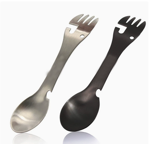 DFU80 Outdoor fork spoon <b>bottle</b> opener 3 in 1 cutlery portable <b>mini</b> outdoor tools customized - Product Image 2