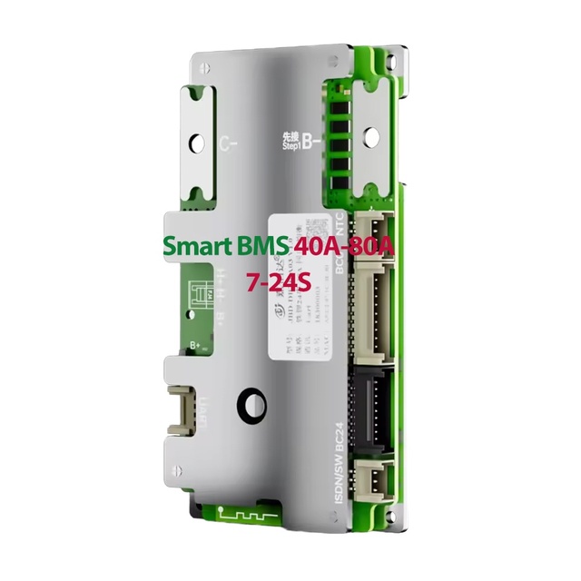 LXC Smart BMS PCBA 7S to 24S Series 40A/50A Li-ion Battery Management System with LifePO4 Built-in BT UART Heating 36V 48V 60V