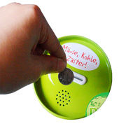 Hucha de música de sonido eléctrico para comer dinero de hojalata personalizada Popular para niños