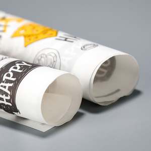 Papier d'emballage pour beurre, de qualité alimentaire, résistant à la graisse, biodégradable et imprimé pour sandwichs, pains, pizzas - Design gratuit ! - Product Image 2