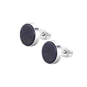 Pendientes yunnique de acero de titanio, cielo nocturno, piedra de arcilla púrpura, geométricos, minimalistas, joyería de moda unisex - Product Image 5