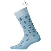 Chaussettes d'été de haute qualité pour hommes Motif jacquard à la mode Logo respirant et personnalisable sur le bas Style quotidien