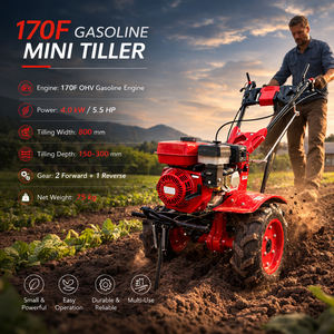 Mini motoculteur à essence E-XIAPU 170F, cultivateur de jardin, motoculteur rotatif à essence pour la ferme - Product Image 4