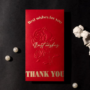 2026 Custom New Year Long Chinese-style Cotton Modern Gilded Zodiac Peony Pattern Red Packet for Lucky Money Envelope - Product Image 5