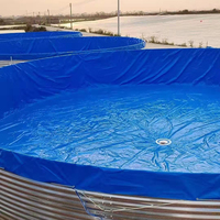 Conteneur de stockage de réservoir d'eau en acier galvanisé en gros pour le stockage d'eau de pluie d'élevage de poissons