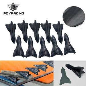 Antenne de toit de voiture style aileron de requin en plastique ABS, lot de 10 pièces, kit carrosserie, installation adhésive - Product Image 4
