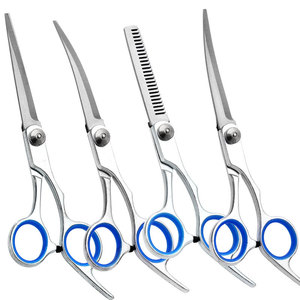 Pet Grooming Scissors Set Stainless Steel Curved <b>Thinning</b> Shears For Dog Hair Trimming Professional Grooming Tools - Product Image 3