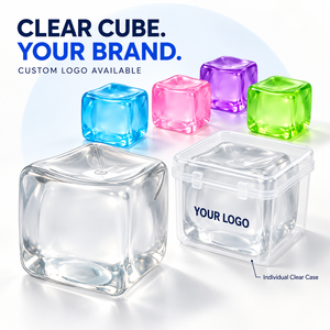 Juguete Antiestrés Transparente en Forma de Cubo con Caja Individual Transparente y Empaque con Logotipo Personalizado para Regalos Corporativos y Ferias Comerciales - Product Image 1