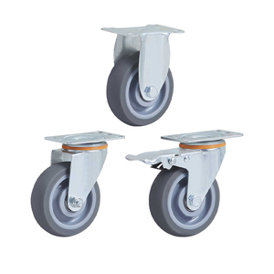 125 mm Lenkrollen mit Bremse TPR Edelstahl Mittelschwere 5-Zoll Schwenkbare Laufrollen - Product Image 1