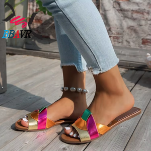Sandalias Planas de Verano 2025 con Punta Abierta para Mujer, Tallas Grandes, Cómodas, Antideslizantes, Transpirables para la Playa - Product Image 3