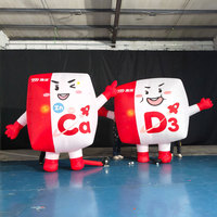 Disfraz de Mascota Inflable Publicitario Personalizado Directo de Fábrica, Disfraz de Personaje de Dibujos Animados Gigante Resistente al Agua de Tela Oxford